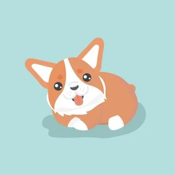 Corgi dog vector illustration. Stock Illustration