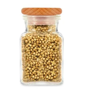 Coriander in a jar Stock Photos