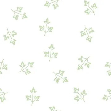 Coriander leaves glyph seamless pattern Illustrazione stock