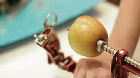 Coring of an Apple Video stock 10318083