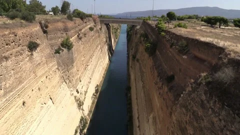 Corinth canal. Greece. 스톡 동영상 99054264
