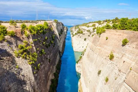 Corinth Canal in Greece Stock Photos