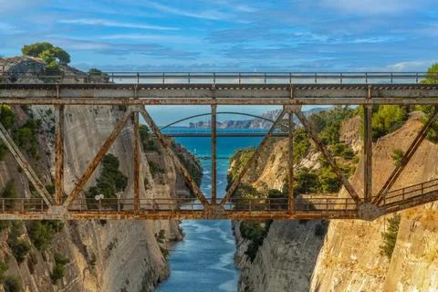 Corinth Canal, Greece Stock Photos