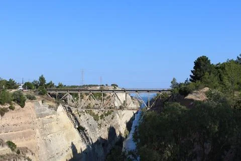 Corinth Canal in Greece Stock Photos