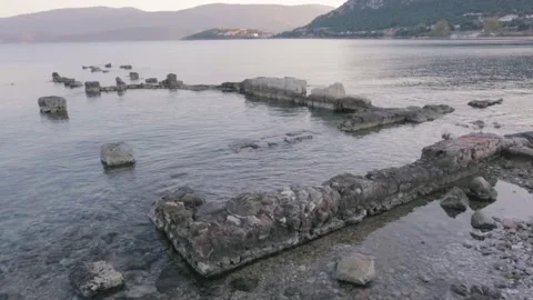 The Corinth Harbor in Greece Video stock 150600416