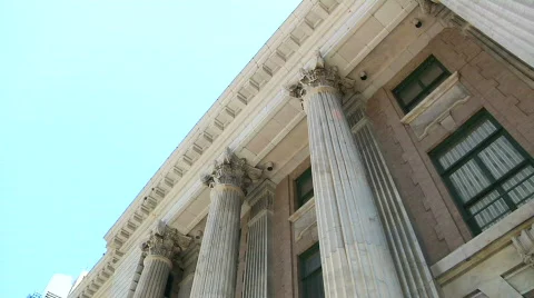 Corinthian Columns Pan Stock Footage 455939