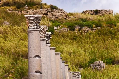 Corinthian Columns at Perga Stock Photos