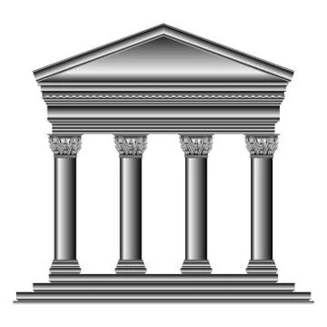 Corinthian temple Stock Illustration