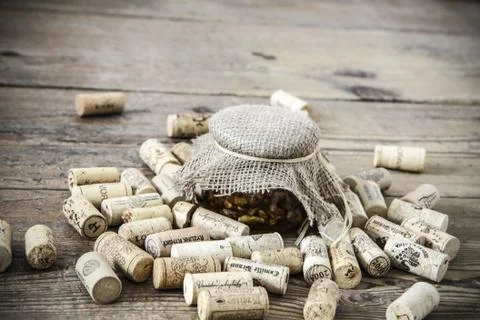 Cork and jam Stock Photos