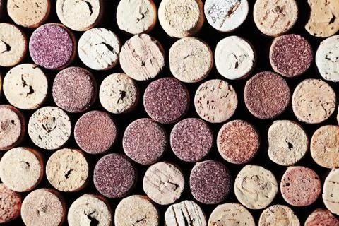 Cork background, closeup Stock Photos