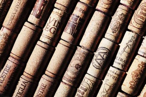 Cork background, closeup Stock Photos