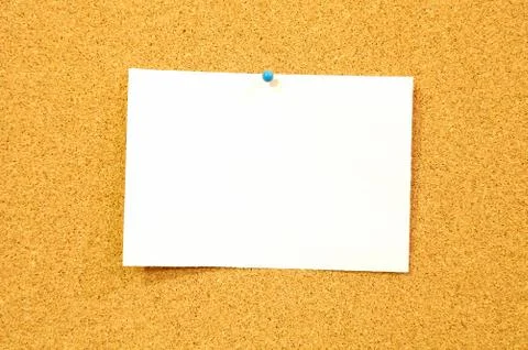 Cork board background - add text on white sheet of paper Stock Photos