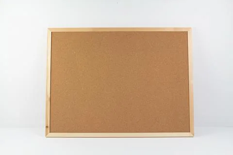 Cork board for notes on white background Stock Photos