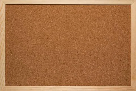 Cork board for notes in a wooden frame Stock Photos