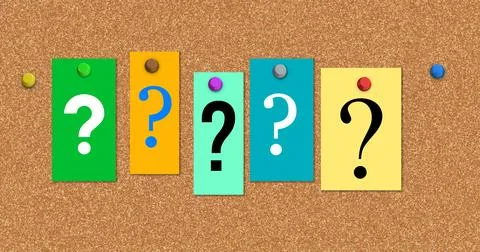 Cork Board question mark Stock Photos