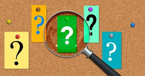 Cork Board question mark Stock Photos