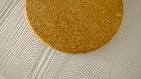 A cork board on a white board. Texture. Background. Dizzy. The substrate. Intere Stock Footage 147624009