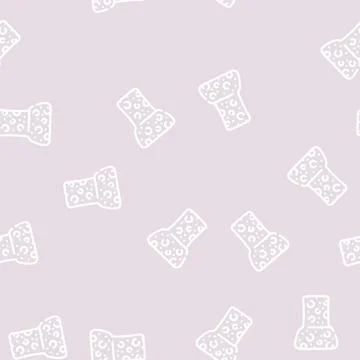 Cork for bottle line vector seamless pattern Stock Illustration