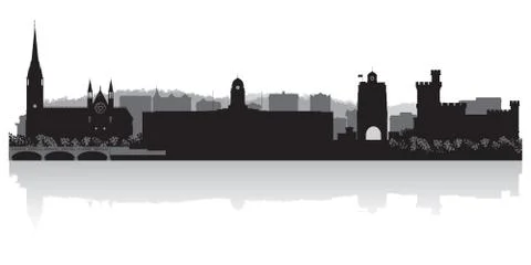 Cork city skyline vector silhouette Stock Illustration