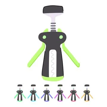 Cork corkscrew wine vector cartoon graphic Ilustração Stock
