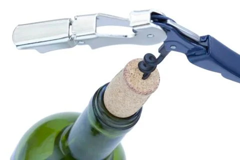 Cork extraction Stock Photos