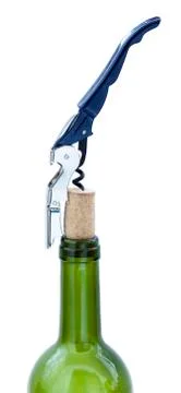 Cork extraction Stock Photos