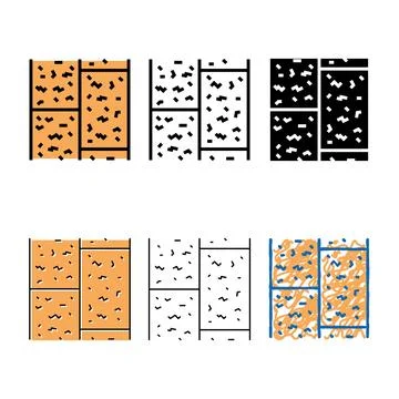 Cork floor color range icon vector Stock Illustration
