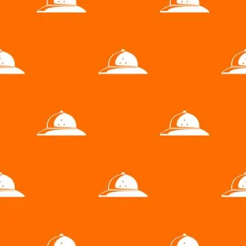 Cork helmet pattern vector orange Stock Illustration