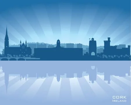 Cork, ireland skyline Stock Illustration
