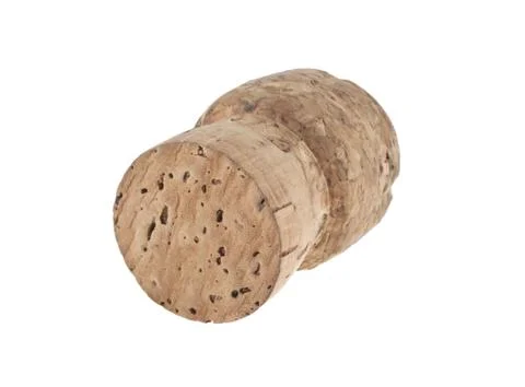 Cork plug isolated on white background 스톡 사진