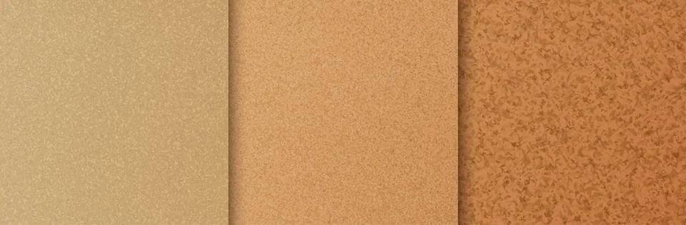 Cork texture background set Stock Illustration