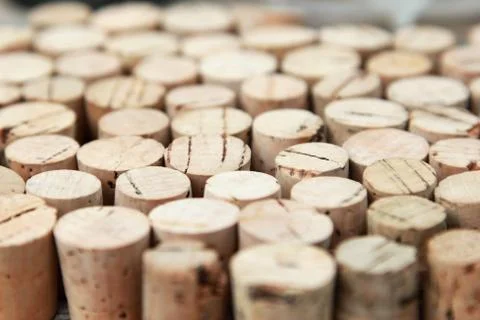 Cork tops background Stock Photos