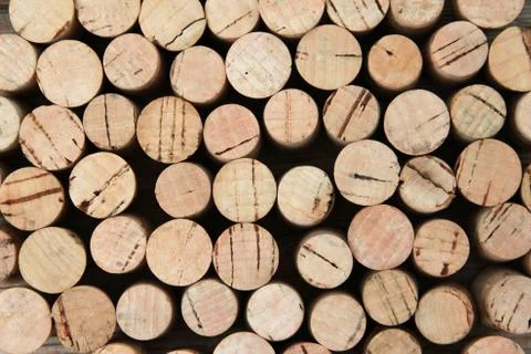 Cork tops background Stock Photos