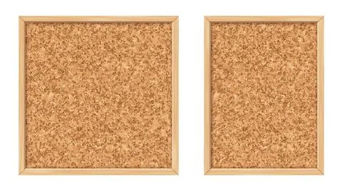 Cork vector board with frame and cork texture Stock Illustration
