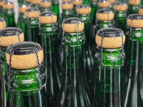 Corked bottles Stock Photos