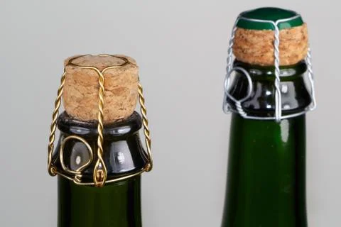 Corks of cider bottles Stock Photos