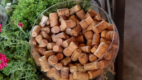 Corks glass jar Stock Footage 101752850