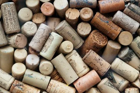 Corks in a Restaurant Window Stock Photos