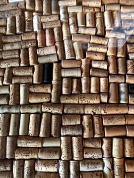Corks seen from above Stock Photos