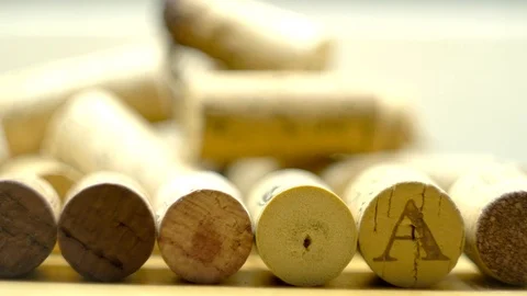 Corks from wine Stock Footage 94720185