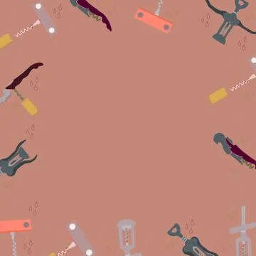 Corkscrew border template  illustration Stock Illustration