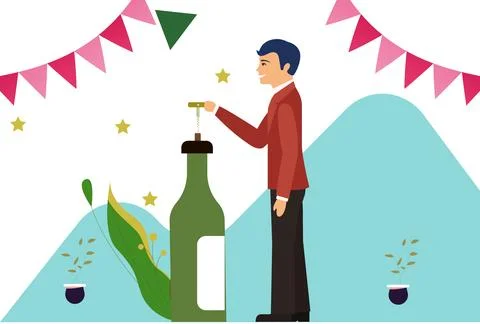 Corkscrew Concept Illustration Stock Illustration