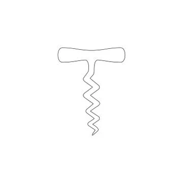 Corkscrew. flat vector icon Stock Illustration
