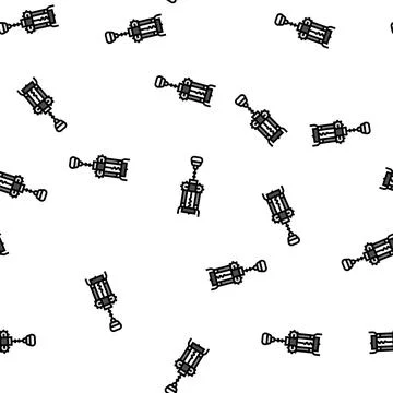 Corkscrew hand wine vector seamless pattern 스톡 일러스트