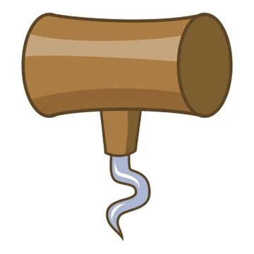 Corkscrew icon, cartoon style Stock Illustration