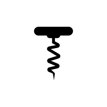 Corkscrew icon. Elements of bar and alcoholic drinks icon. Premium quality 库存插图