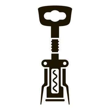 Corkscrew icon, simple style Stock Illustration