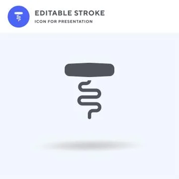 Corkscrew icon vector, filled flat sign, solid pictogram isolated on white, l Stock Illustration