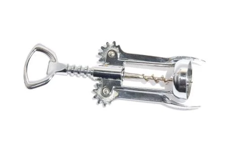Corkscrew isolated on white background Stock Photos