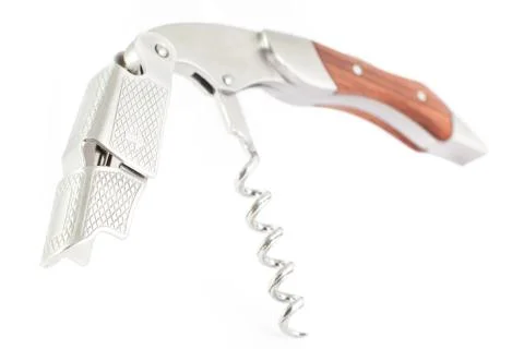 Corkscrew isolated on white background Stock Photos